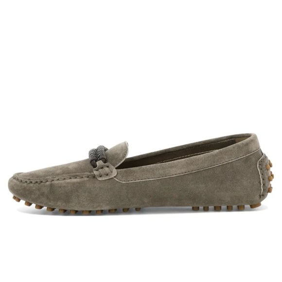 Brunello Cucinelli Grey Suede Loafers Size 38 New - Picture 9 of 9